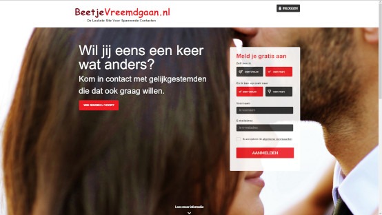 Populaire vreemdgaan site beetjevreemdgaan.nl