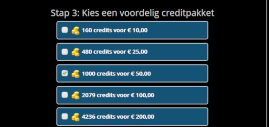 Prijzen Gaydatingplanet credits kopen