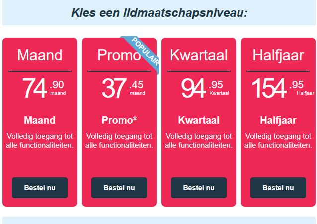 Second Love Premium Lid Prijzen